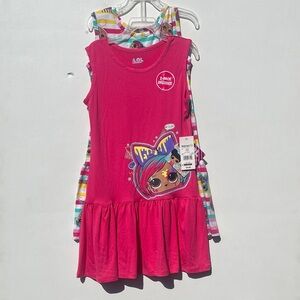 LOL Surprise Girls 2-Pack Dresses Size 5/6 NWT – Bright & Fun!